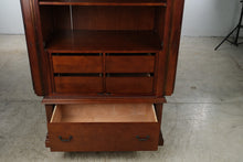 Load image into Gallery viewer, Traditional Cherry Wood Armoire Wardrobe with Mirrored Doors and Drawers
