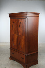 Load image into Gallery viewer, Traditional Cherry Wood Armoire Wardrobe with Mirrored Doors and Drawers
