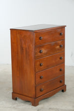 Load image into Gallery viewer, Vintage Cherry Five Drawer Chest of Drawers Dresser - ONLINE ONLY
