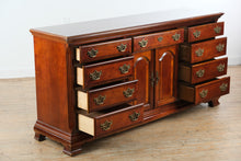 Load image into Gallery viewer, Cherry Queen Anne Triple Dresser with Cabinet Storage
