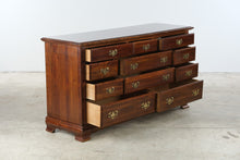 Load image into Gallery viewer, Traditional Solid Wood 11-Drawer Dresser with Brass Hardware

