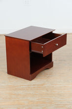 Load image into Gallery viewer, Contemporary Cherry Finish One Drawer Nightstand with Open Shelf
