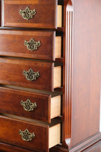 Load image into Gallery viewer, Cherry Queen Anne Highboy Chest on Chest Dresser
