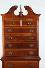 Load image into Gallery viewer, Cherry Queen Anne Highboy Chest on Chest Dresser
