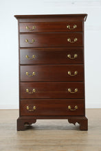Load image into Gallery viewer, Solid Cherry Tall Chest with Polished Brass Hardware
