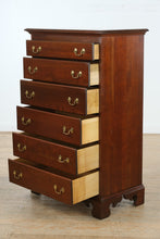 Load image into Gallery viewer, Solid Cherry Tall Chest with Polished Brass Hardware
