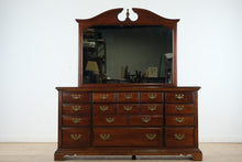 Load image into Gallery viewer, Cherry Chippendale Triple Dresser with Mirror – American Drew
