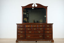Load image into Gallery viewer, Cherry Chippendale Triple Dresser with Mirror – American Drew
