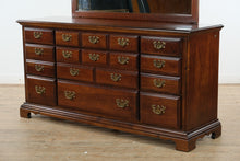 Load image into Gallery viewer, Cherry Chippendale Triple Dresser with Mirror – American Drew

