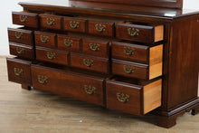 Load image into Gallery viewer, Cherry Chippendale Triple Dresser with Mirror – American Drew
