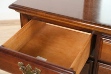 Load image into Gallery viewer, Cherry Chippendale Triple Dresser with Mirror – American Drew
