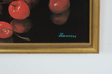 Load image into Gallery viewer, Framed Still Life Wall Art with Copper Pitcher &amp; Cherries – Classic Decorative Artwork, Vertical Format
