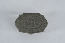 Load image into Gallery viewer, Ornate Silver Tone Jewelry Casket Trinket Box Cherub Relief Footed
