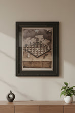 Load image into Gallery viewer, Vintage Baldwin Art Group Chess Surreal Print MC Escher Style Framed Wall Art 35x43
