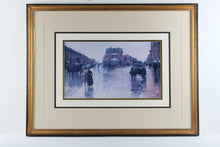 Load image into Gallery viewer, Vintage Childe Hassam Rainy City Street Framed Art Print Gold Frame
