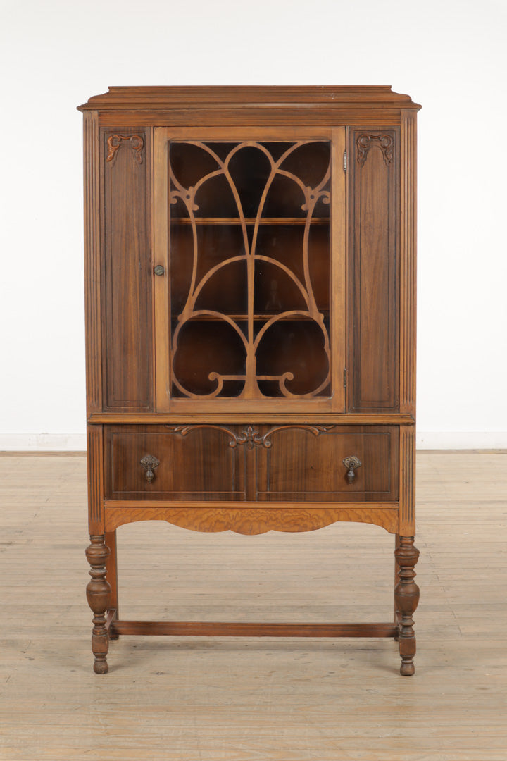 Art Deco Single Door China Cabinet - Circa 1920's