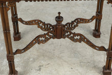 Load image into Gallery viewer, Chinese Chippendale Style Carved Wood Side Table with Gallery Top
