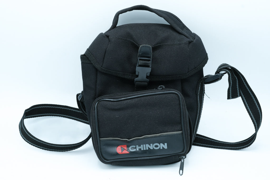 Vintage Chinon Black Camera Shoulder Bag – Compact and Durable