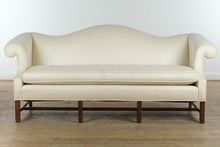 Load image into Gallery viewer, Neutral Chippendale Camelback Sofa – 84” Wide
