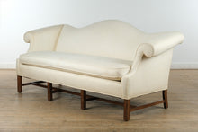 Load image into Gallery viewer, Neutral Chippendale Camelback Sofa – 84” Wide
