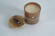 Load image into Gallery viewer, DW Home Chocolate Pumpkin &amp; Sea Salt Scented Candle – 9.3 oz Hand Poured Jar Candle with Wooden Lid
