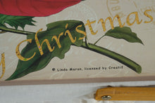 Load image into Gallery viewer, Home Accents “Holiday Traditions” Christmas Basket with Poinsettia Lid &amp; Fabric Liner
