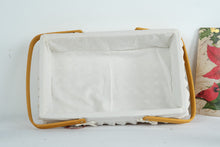 Load image into Gallery viewer, Home Accents “Holiday Traditions” Christmas Basket with Poinsettia Lid &amp; Fabric Liner
