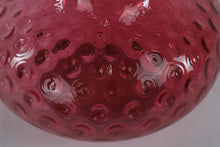Load image into Gallery viewer, Fenton Cranberry Coin Dot Ruffled Squat Vase 7 Inch Art Glass
