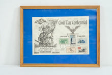 Load image into Gallery viewer, 1965 Civil War Centennial First Day Cover Fleetwood Framed Stamp Display
