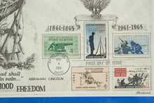 Load image into Gallery viewer, 1965 Civil War Centennial First Day Cover Fleetwood Framed Stamp Display
