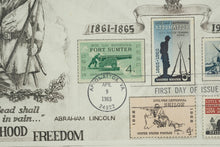 Load image into Gallery viewer, 1965 Civil War Centennial First Day Cover Fleetwood Framed Stamp Display
