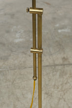 Load image into Gallery viewer, Gold Tone Adjustable Floor Reading Lamp Sculptural Shell Shade 48 Inch
