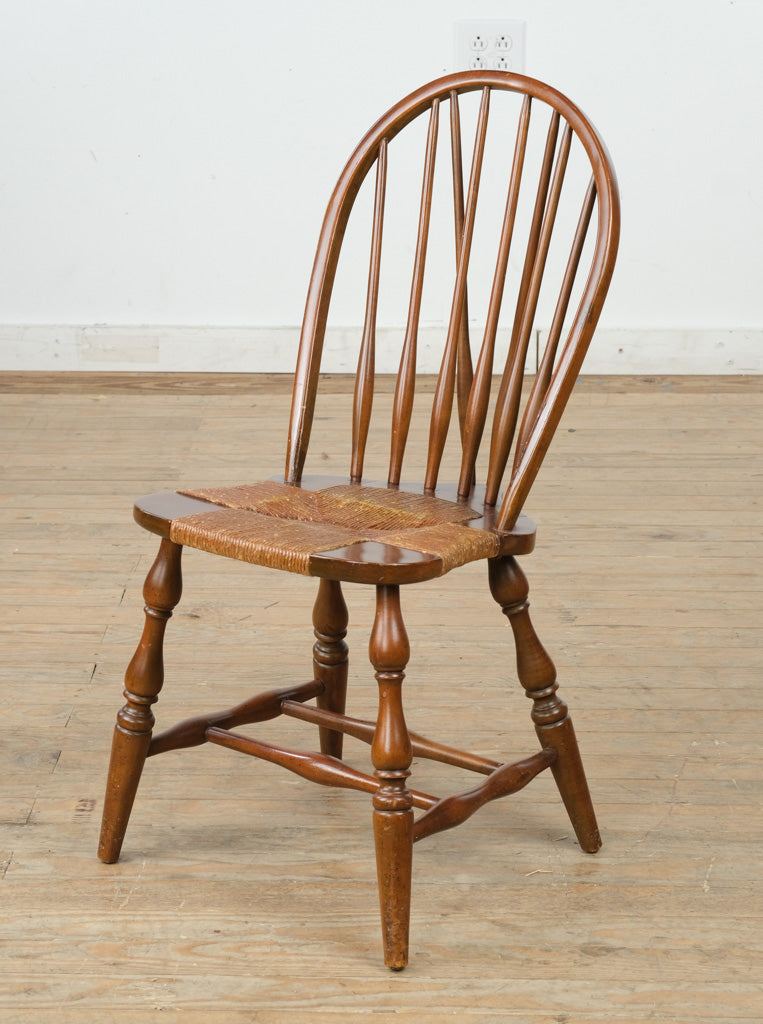 Classic Clarkson Windsor Chair with Woven Rush Seat
