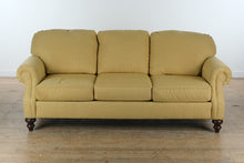 Load image into Gallery viewer, Clayton Marcus Upholstered Sofa in Golden Wheat – 85”W x 36”D x 39”H
