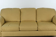 Load image into Gallery viewer, Clayton Marcus Upholstered Sofa in Golden Wheat – 85”W x 36”D x 39”H
