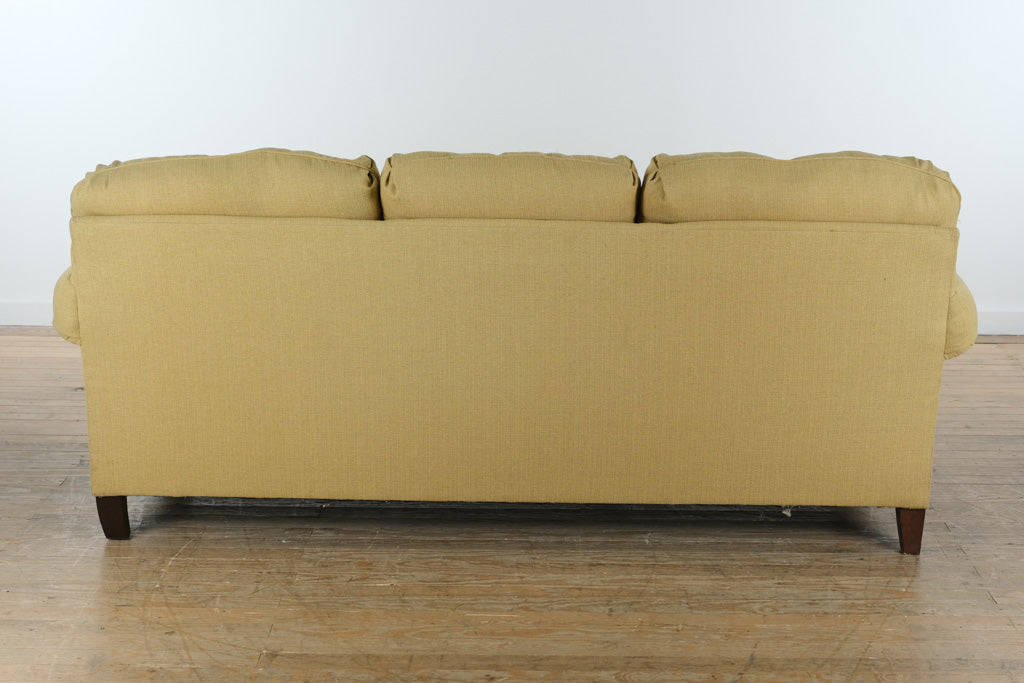 Clayton Marcus Upholstered Sofa in Golden Wheat – 85”W x 36”D x 39