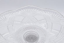 Load image into Gallery viewer, Vintage Clear Pressed Glass Cake Stand 11 Inch Pedestal Plate
