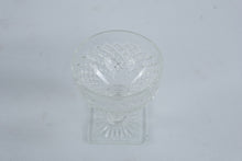Load image into Gallery viewer, Vintage Clear Pressed Glass Diamond Point Square Base Dessert Goblets Set of 6
