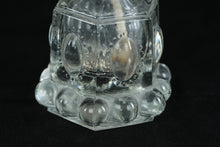 Load image into Gallery viewer, Pressed Glass Inkwell with Faceted Panels &amp; Bubble Base, Late 19th–Early 20th Century
