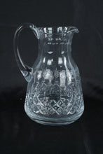 Load image into Gallery viewer, Rogaska Gallia Style Crystal Pitcher Etched Floral Design 8.5 Inch Tall
