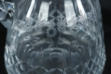 Load image into Gallery viewer, Rogaska Gallia Style Crystal Pitcher Etched Floral Design 8.5 Inch Tall
