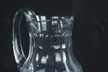 Load image into Gallery viewer, Rogaska Gallia Style Crystal Pitcher Etched Floral Design 8.5 Inch Tall
