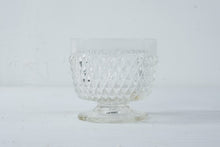 Load image into Gallery viewer, Vintage Diamond Point Clear Glass Creamer Sugar Bowl and Serving Tray Set
