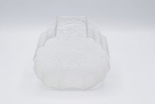 Load image into Gallery viewer, Vintage Clear Textured Glass Tree Ring Disc Vase Scandinavian Style
