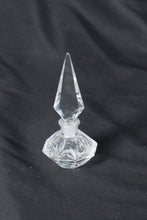 Load image into Gallery viewer, Vintage Cut Crystal Perfume Bottle with Stopper Clear Vanity Display 5.75 Inch
