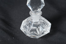 Load image into Gallery viewer, Vintage Cut Crystal Perfume Bottle with Stopper Clear Vanity Display 5.75 Inch
