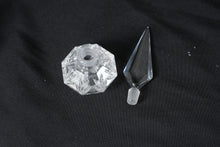 Load image into Gallery viewer, Vintage Cut Crystal Perfume Bottle with Stopper Clear Vanity Display 5.75 Inch
