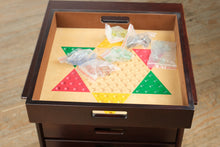 Load image into Gallery viewer, Crate &amp; Barrel “Clipper” Rolling Game Table – Multi-Game Storage Cabinet
