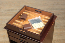 Load image into Gallery viewer, Crate &amp; Barrel “Clipper” Rolling Game Table – Multi-Game Storage Cabinet

