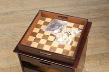 Load image into Gallery viewer, Crate &amp; Barrel “Clipper” Rolling Game Table – Multi-Game Storage Cabinet

